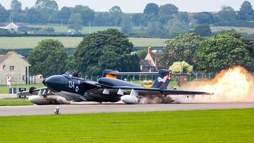 Sea Vixen macht spektakuläre Bauchlandung